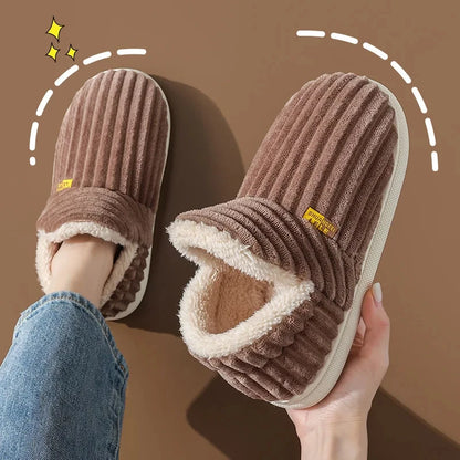 Winter Men Slippers Short Plush Men Cotton Boots Indoor Fluffy House Fur Slippers Men Casual Soft Fur Furry Men Shoes